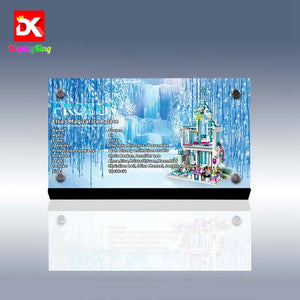 Display King - Display plaque for LEGO Disney Frozen Elsa's Magical Ice Palace 43172