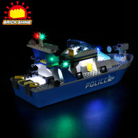 Brick Shine - Light Kit for LEGO® City Police Patrol Boat Building Kit 60277
