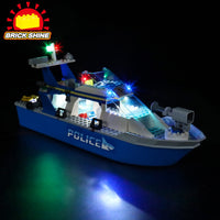 Brick Shine - Light Kit for LEGO® City Police Patrol Boat Building Kit 60277
