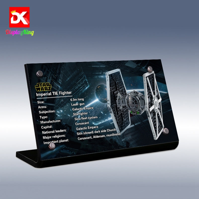 Display King - Display plaque for LEGO Imperial TIE Fighter™ 75300