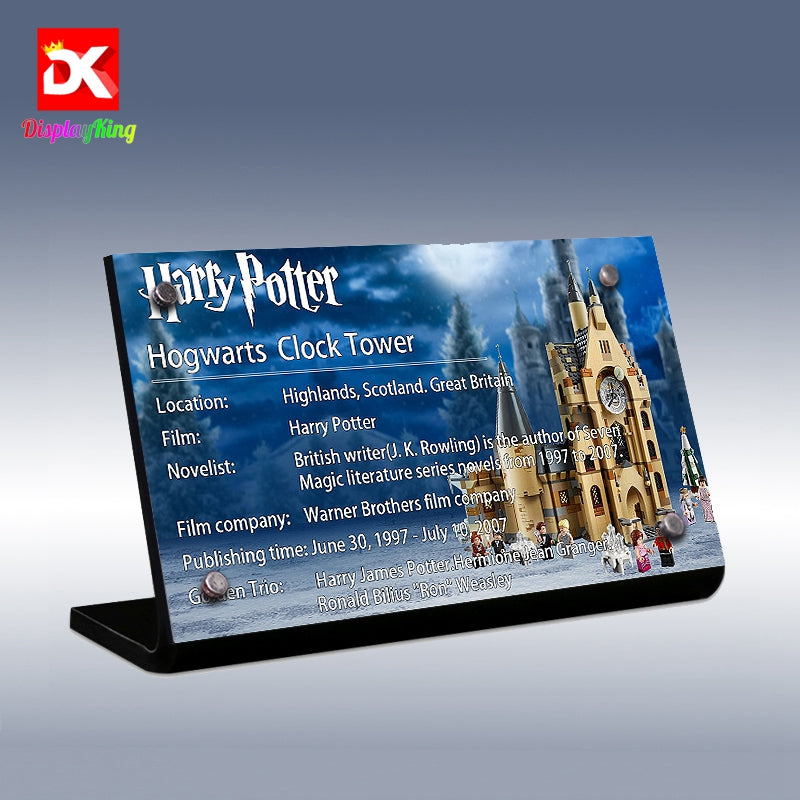 Display King - Display plaque for LEGO Hogwarts™ Clock Tower 75948