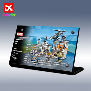 Display King - Display plaque for LEGO Avengers Compound Battle 76131