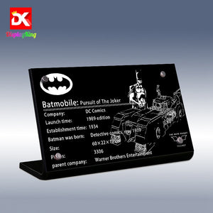 Display King - Display plaque for LEGO Super Heroes 1989 Batmobile 76139