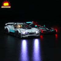 Brick Shine - GC Light kit for LEGO® Speed Champions Mercedes AMG 76909
