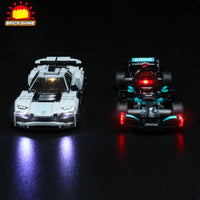 Brick Shine - GC Light kit for LEGO® Speed Champions Mercedes AMG 76909
