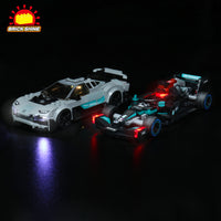 Brick Shine - GC Light kit for LEGO® Speed Champions Mercedes AMG 76909
