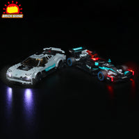 Brick Shine - GC Light kit for LEGO® Speed Champions Mercedes AMG 76909
