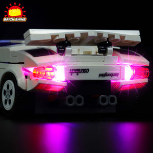 Brick Shine  GC Light Kit for LEGO® Speed Champions Lamborghini Countach 76908