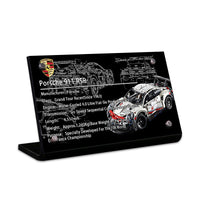 Display plaque for LEGO Porsche 911 RSR 42096
