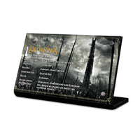 Display plaque  for LEGO The Lord of The Rings The Tower of Orthanc 10237
