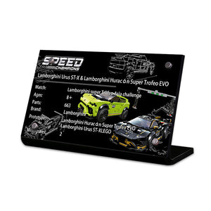 Display plaque for LEGO Lamborghini Urus ST-X & Lamborghini Huracán Super Trofeo EVO 76899