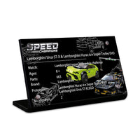 Display plaque for LEGO Lamborghini Urus ST-X & Lamborghini Huracán Super Trofeo EVO 76899
