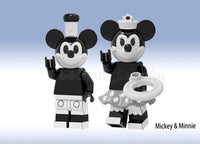 Minifigures Disney couple Characters  - a set of 3 x minifigures
