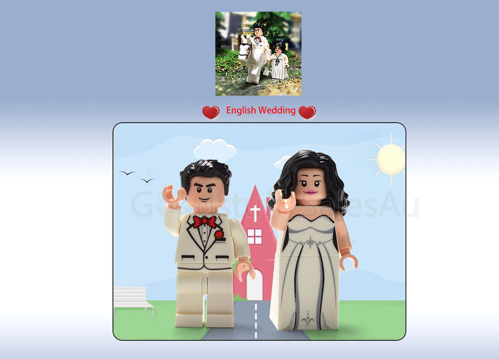 Minifigures handmade Wedding Style Characters