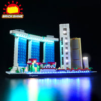 Brick Shine -  Light Kit for LEGO® Architecture Singapore 21057
