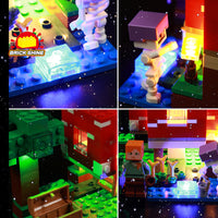 Brick Shine -  Light Kit for LEGO® Minecraft The Mushroom House 21179